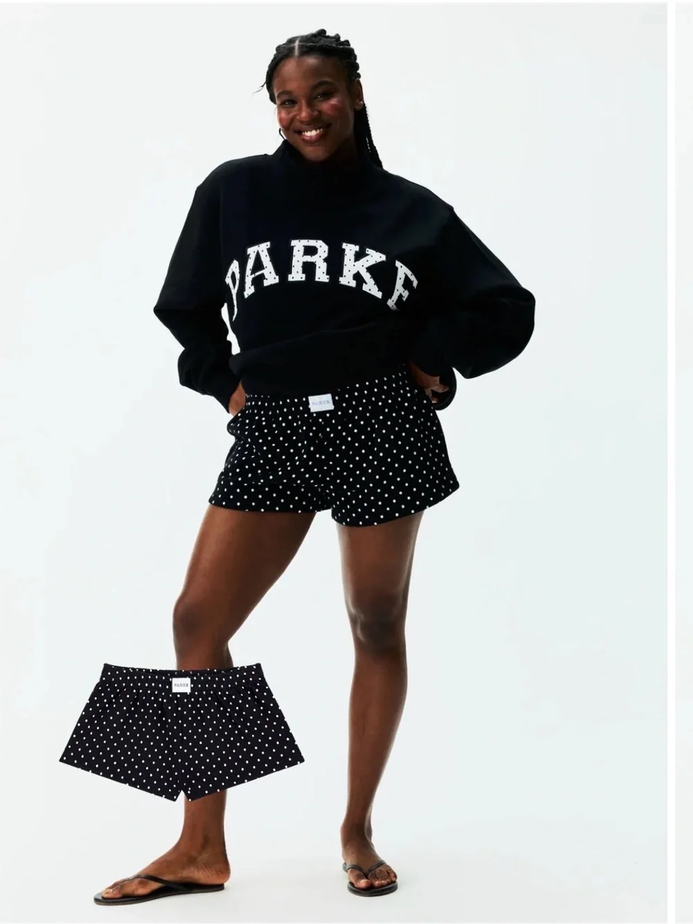 Parke Polka dot sweat shorts Size Small
